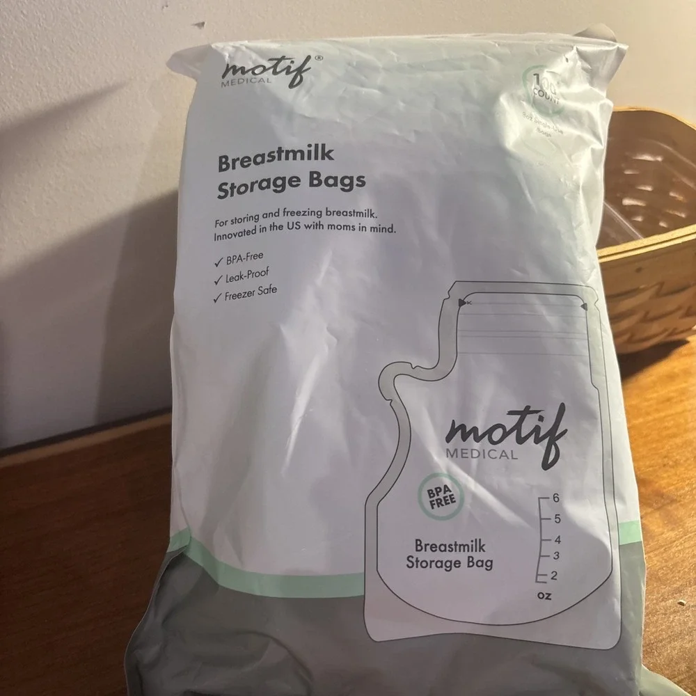 Motif Medical Breastmilk 8 oz Single Use Storage Bags BPA Free 100 count NEW